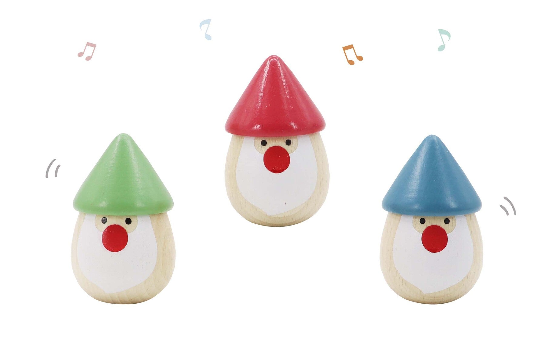 CHRISTMAS SANTA MARACA SHAKER SET OF 3